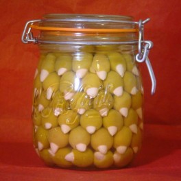Olives farcies aux Amandes 530g, bocal verre