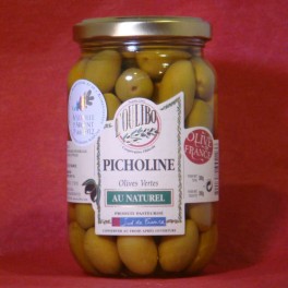 Olives vertes Picholines natures 200g - bocal verre, marque L'OULIBO